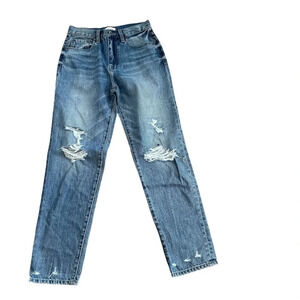 Pistola Women's Light Wash Distressed Straight Leg Denim Jeans Size 27 NWOT